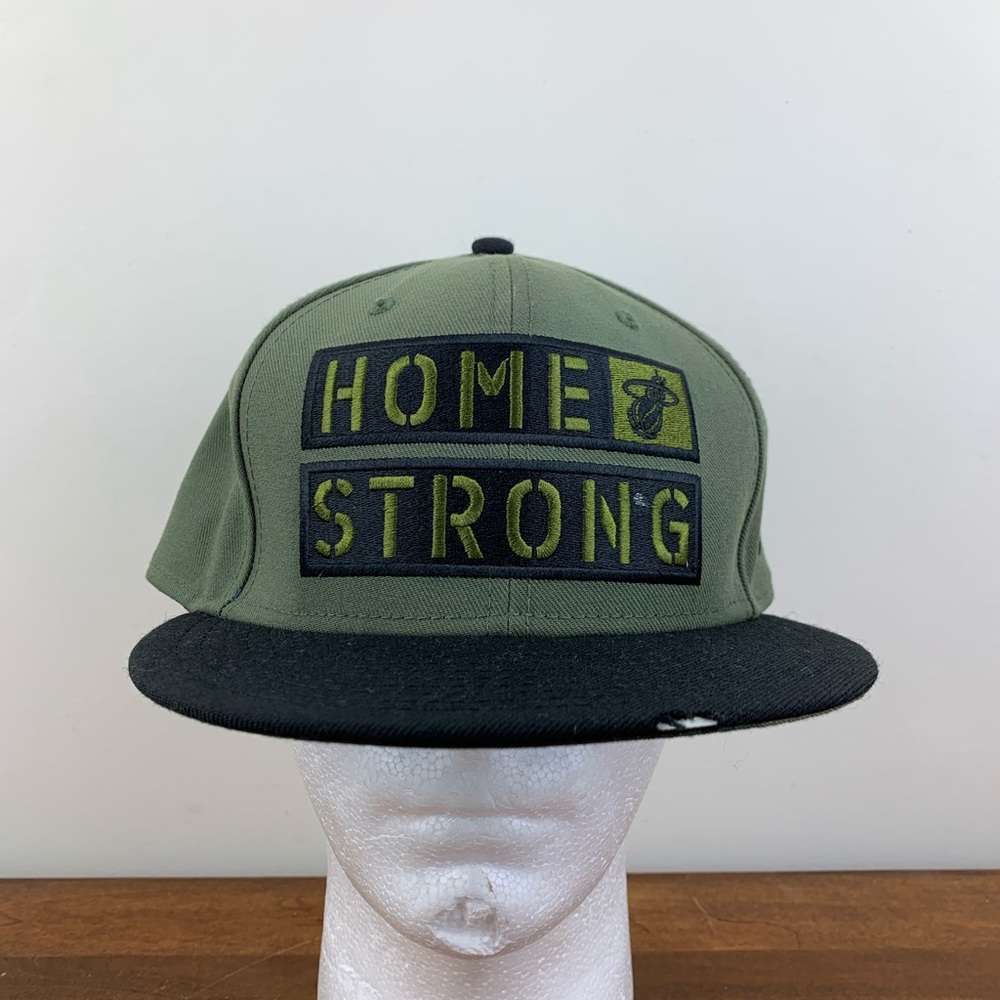 RARE Miami Heat New Era 59fifty NBA Home Strong Hat Cap Fitted Mens Size 8